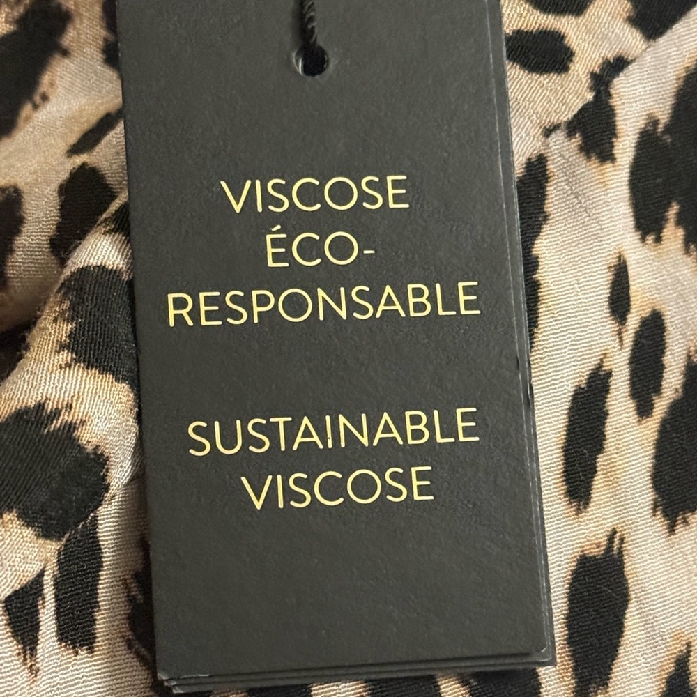 Maje Clair Leopard Print Ruffle Mini Dress Long Sleeve Animal Print Crepe XS NWT - Picture 14 of 14